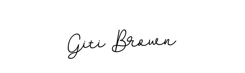 if you are searching for the best signature style for your name Giti Brown. so please give up your signature search. here we have designed multiple signature styles  using BallpointsItalic-DORy9. Giti Brown signature style 11 images and pictures png