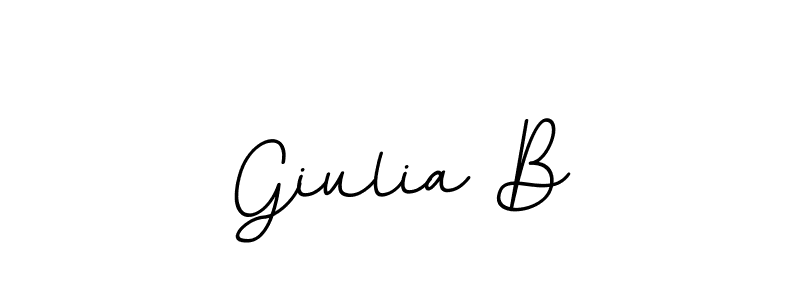 How to make Giulia B name signature. Use BallpointsItalic-DORy9 style for creating short signs online. This is the latest handwritten sign. Giulia B signature style 11 images and pictures png
