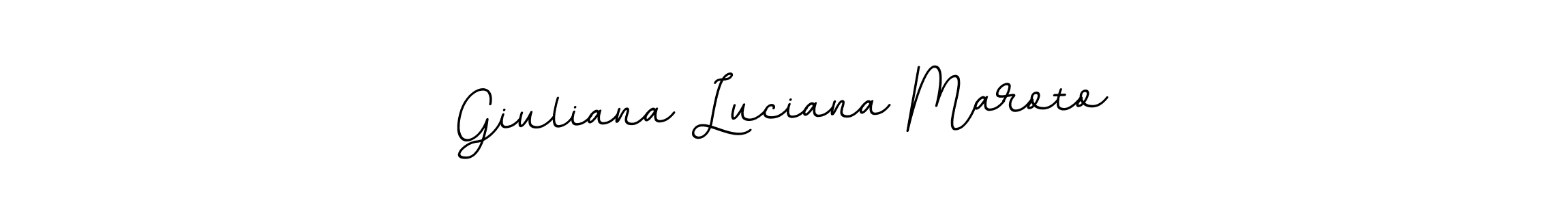 Create a beautiful signature design for name Giuliana Luciana Maroto. With this signature (BallpointsItalic-DORy9) fonts, you can make a handwritten signature for free. Giuliana Luciana Maroto signature style 11 images and pictures png