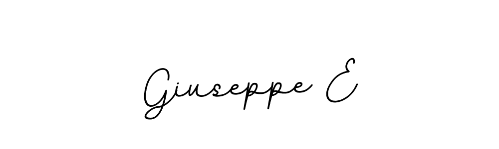 The best way (BallpointsItalic-DORy9) to make a short signature is to pick only two or three words in your name. The name Giuseppe E include a total of six letters. For converting this name. Giuseppe E signature style 11 images and pictures png