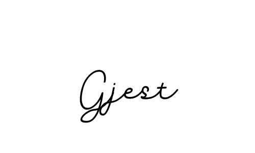 How to make Gjest signature? BallpointsItalic-DORy9 is a professional autograph style. Create handwritten signature for Gjest name. Gjest signature style 11 images and pictures png