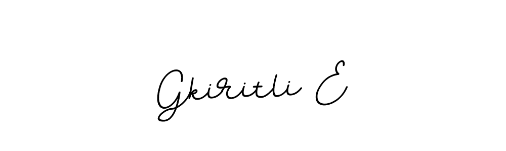 The best way (BallpointsItalic-DORy9) to make a short signature is to pick only two or three words in your name. The name Gkiritli E include a total of six letters. For converting this name. Gkiritli E signature style 11 images and pictures png