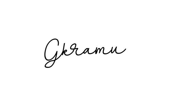 Design your own signature with our free online signature maker. With this signature software, you can create a handwritten (BallpointsItalic-DORy9) signature for name Gkramu. Gkramu signature style 11 images and pictures png