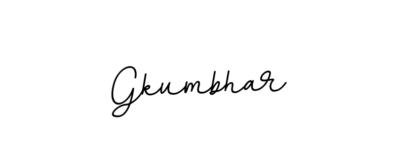 How to make Gkumbhar name signature. Use BallpointsItalic-DORy9 style for creating short signs online. This is the latest handwritten sign. Gkumbhar signature style 11 images and pictures png