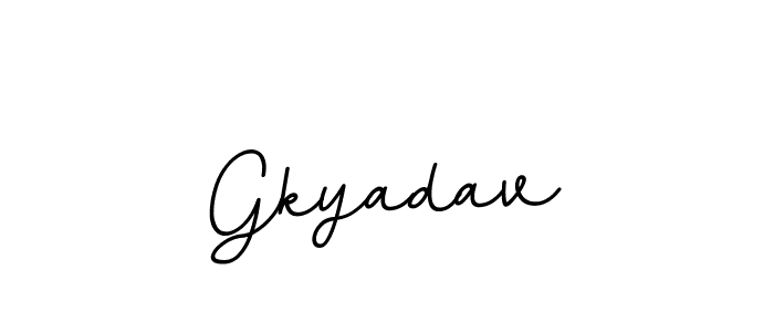 BallpointsItalic-DORy9 is a professional signature style that is perfect for those who want to add a touch of class to their signature. It is also a great choice for those who want to make their signature more unique. Get Gkyadav name to fancy signature for free. Gkyadav signature style 11 images and pictures png