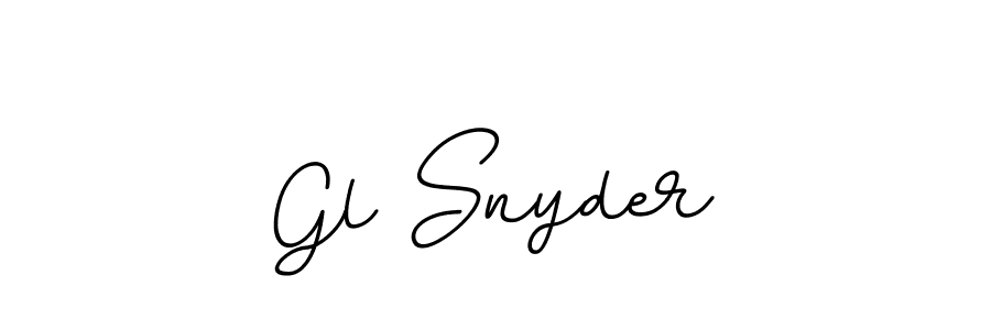 Make a beautiful signature design for name Gl Snyder. With this signature (BallpointsItalic-DORy9) style, you can create a handwritten signature for free. Gl Snyder signature style 11 images and pictures png