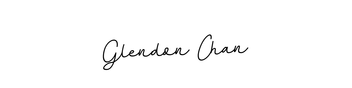 How to make Glendon Chan name signature. Use BallpointsItalic-DORy9 style for creating short signs online. This is the latest handwritten sign. Glendon Chan signature style 11 images and pictures png