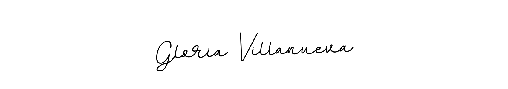 Gloria Villanueva stylish signature style. Best Handwritten Sign (BallpointsItalic-DORy9) for my name. Handwritten Signature Collection Ideas for my name Gloria Villanueva. Gloria Villanueva signature style 11 images and pictures png