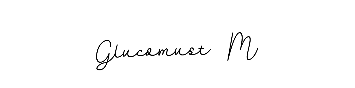 Design your own signature with our free online signature maker. With this signature software, you can create a handwritten (BallpointsItalic-DORy9) signature for name Glucomust  M. Glucomust  M signature style 11 images and pictures png
