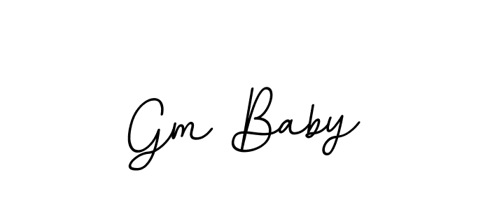 How to make Gm Baby signature? BallpointsItalic-DORy9 is a professional autograph style. Create handwritten signature for Gm Baby name. Gm Baby signature style 11 images and pictures png