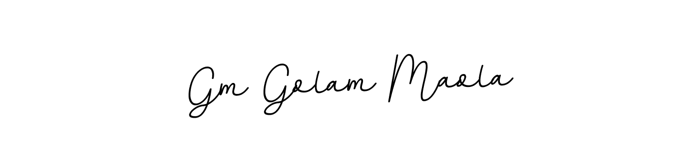 Create a beautiful signature design for name Gm Golam Maola. With this signature (BallpointsItalic-DORy9) fonts, you can make a handwritten signature for free. Gm Golam Maola signature style 11 images and pictures png
