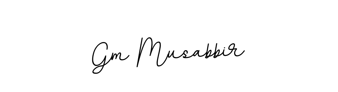 Make a beautiful signature design for name Gm Musabbir. With this signature (BallpointsItalic-DORy9) style, you can create a handwritten signature for free. Gm Musabbir signature style 11 images and pictures png