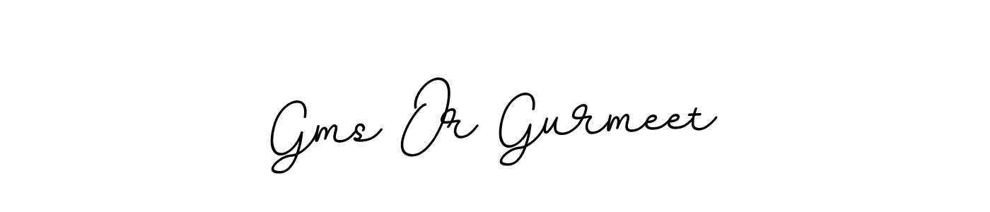 Design your own signature with our free online signature maker. With this signature software, you can create a handwritten (BallpointsItalic-DORy9) signature for name Gms Or Gurmeet. Gms Or Gurmeet signature style 11 images and pictures png