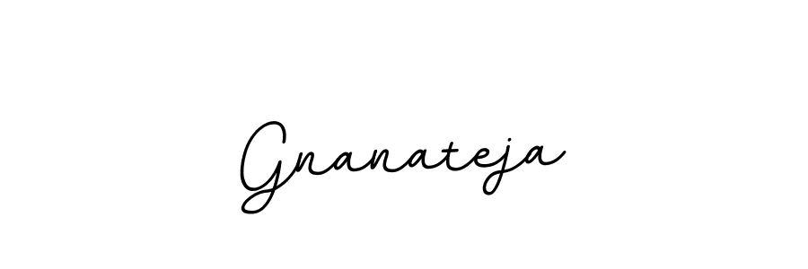 Use a signature maker to create a handwritten signature online. With this signature software, you can design (BallpointsItalic-DORy9) your own signature for name Gnanateja. Gnanateja signature style 11 images and pictures png