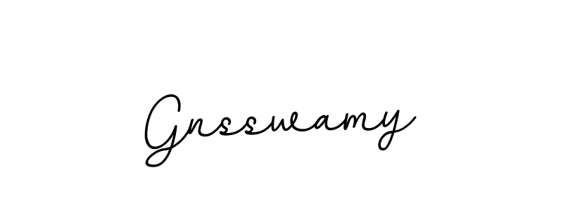 The best way (BallpointsItalic-DORy9) to make a short signature is to pick only two or three words in your name. The name Gnsswamy include a total of six letters. For converting this name. Gnsswamy signature style 11 images and pictures png