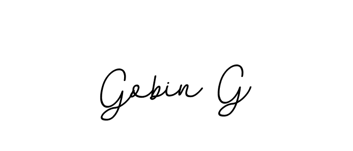 Use a signature maker to create a handwritten signature online. With this signature software, you can design (BallpointsItalic-DORy9) your own signature for name Gobin G. Gobin G signature style 11 images and pictures png