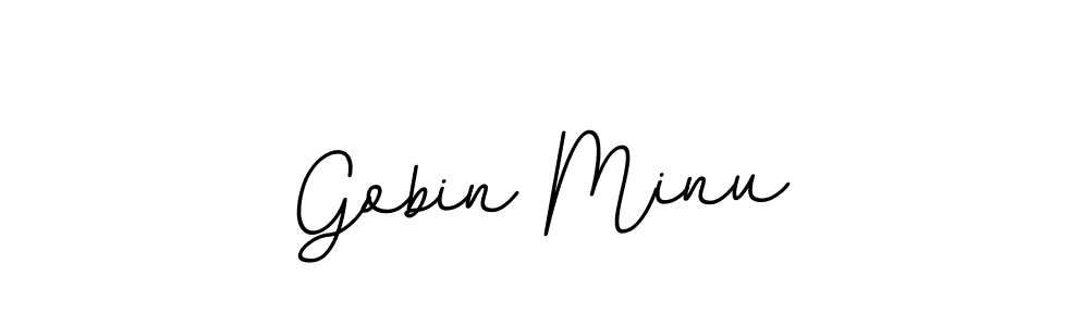 Create a beautiful signature design for name Gobin Minu. With this signature (BallpointsItalic-DORy9) fonts, you can make a handwritten signature for free. Gobin Minu signature style 11 images and pictures png