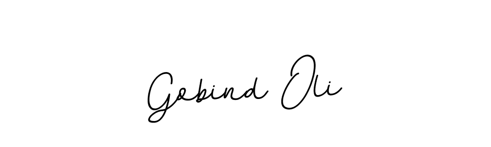 Design your own signature with our free online signature maker. With this signature software, you can create a handwritten (BallpointsItalic-DORy9) signature for name Gobind Oli. Gobind Oli signature style 11 images and pictures png