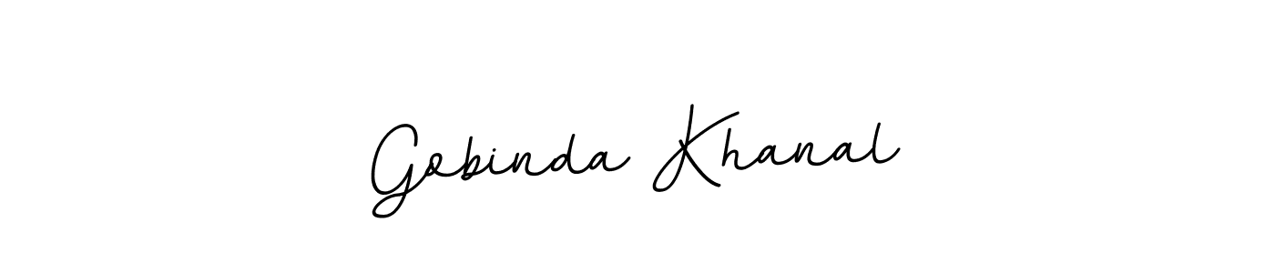 This is the best signature style for the Gobinda Khanal name. Also you like these signature font (BallpointsItalic-DORy9). Mix name signature. Gobinda Khanal signature style 11 images and pictures png