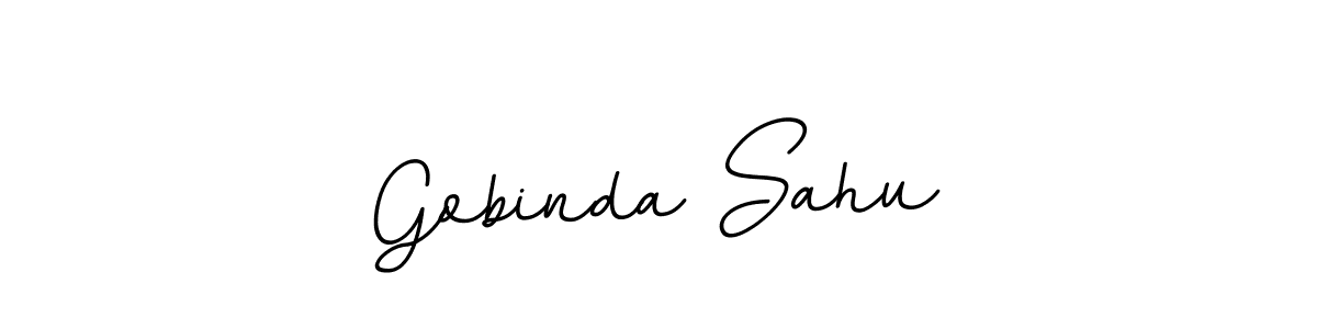 Use a signature maker to create a handwritten signature online. With this signature software, you can design (BallpointsItalic-DORy9) your own signature for name Gobinda Sahu. Gobinda Sahu signature style 11 images and pictures png