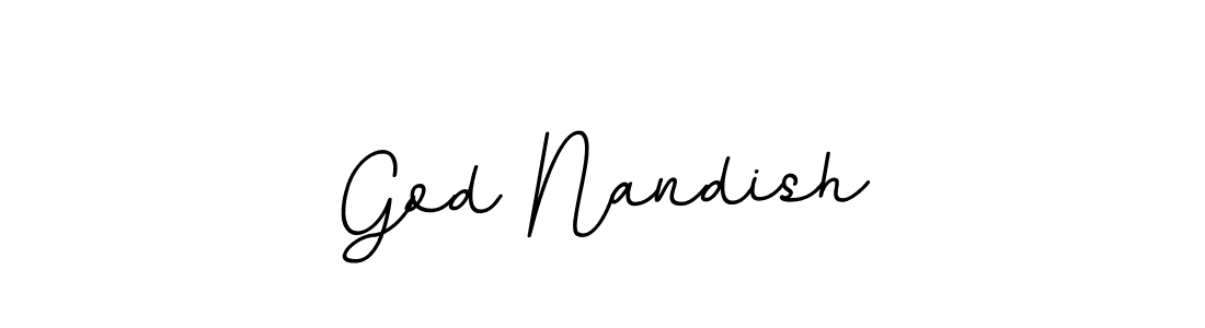 Create a beautiful signature design for name God Nandish. With this signature (BallpointsItalic-DORy9) fonts, you can make a handwritten signature for free. God Nandish signature style 11 images and pictures png