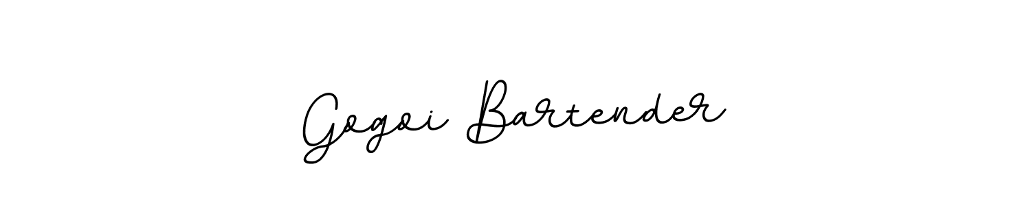 Design your own signature with our free online signature maker. With this signature software, you can create a handwritten (BallpointsItalic-DORy9) signature for name Gogoi Bartender. Gogoi Bartender signature style 11 images and pictures png