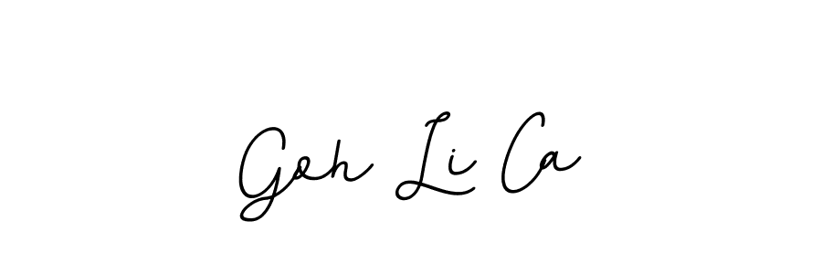 The best way (BallpointsItalic-DORy9) to make a short signature is to pick only two or three words in your name. The name Goh Li Ca include a total of six letters. For converting this name. Goh Li Ca signature style 11 images and pictures png