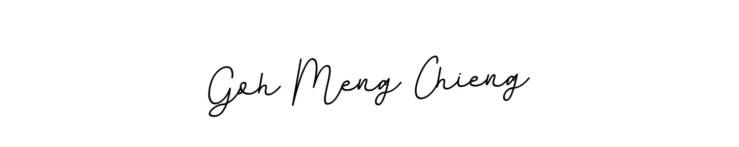 How to make Goh Meng Chieng name signature. Use BallpointsItalic-DORy9 style for creating short signs online. This is the latest handwritten sign. Goh Meng Chieng signature style 11 images and pictures png