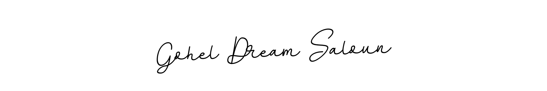 Gohel Dream Saloun stylish signature style. Best Handwritten Sign (BallpointsItalic-DORy9) for my name. Handwritten Signature Collection Ideas for my name Gohel Dream Saloun. Gohel Dream Saloun signature style 11 images and pictures png