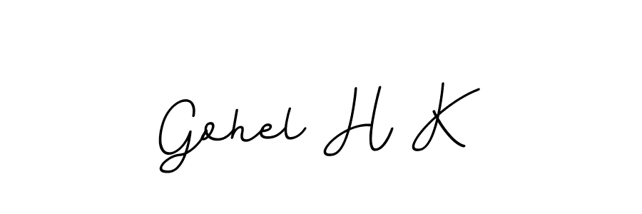 Make a beautiful signature design for name Gohel H K. With this signature (BallpointsItalic-DORy9) style, you can create a handwritten signature for free. Gohel H K signature style 11 images and pictures png