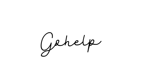 Create a beautiful signature design for name Gohelp. With this signature (BallpointsItalic-DORy9) fonts, you can make a handwritten signature for free. Gohelp signature style 11 images and pictures png