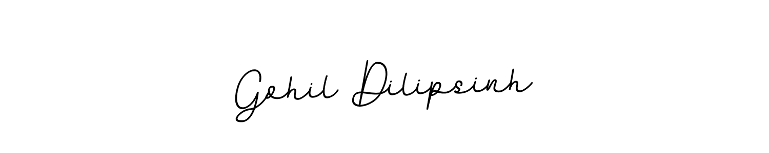 Make a beautiful signature design for name Gohil Dilipsinh. With this signature (BallpointsItalic-DORy9) style, you can create a handwritten signature for free. Gohil Dilipsinh signature style 11 images and pictures png