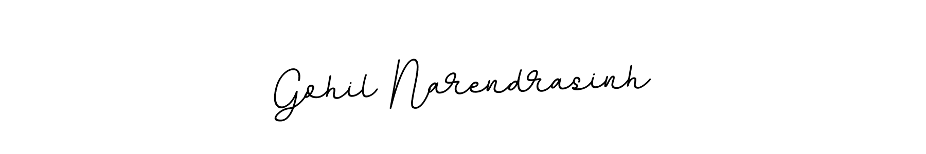 The best way (BallpointsItalic-DORy9) to make a short signature is to pick only two or three words in your name. The name Gohil Narendrasinh include a total of six letters. For converting this name. Gohil Narendrasinh signature style 11 images and pictures png