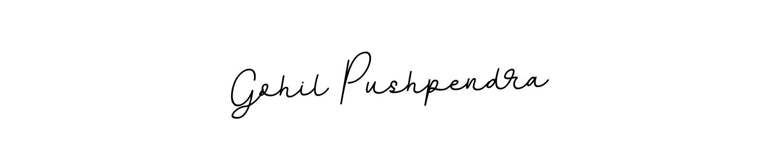 Design your own signature with our free online signature maker. With this signature software, you can create a handwritten (BallpointsItalic-DORy9) signature for name Gohil Pushpendra. Gohil Pushpendra signature style 11 images and pictures png