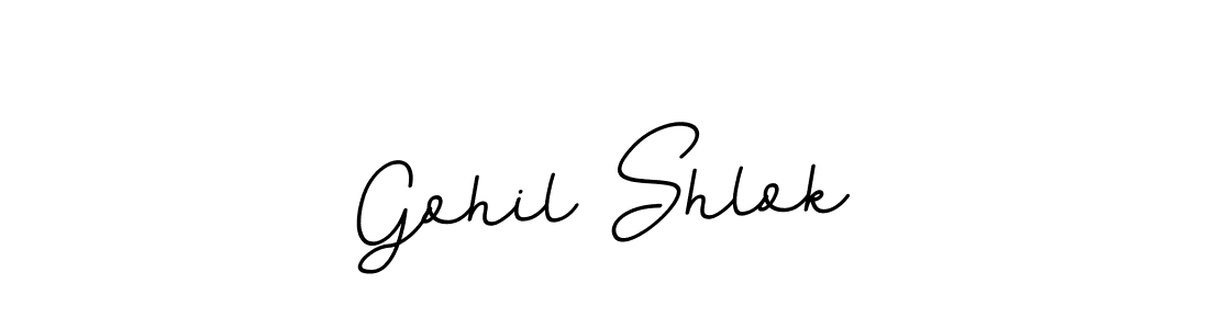 if you are searching for the best signature style for your name Gohil Shlok. so please give up your signature search. here we have designed multiple signature styles  using BallpointsItalic-DORy9. Gohil Shlok signature style 11 images and pictures png