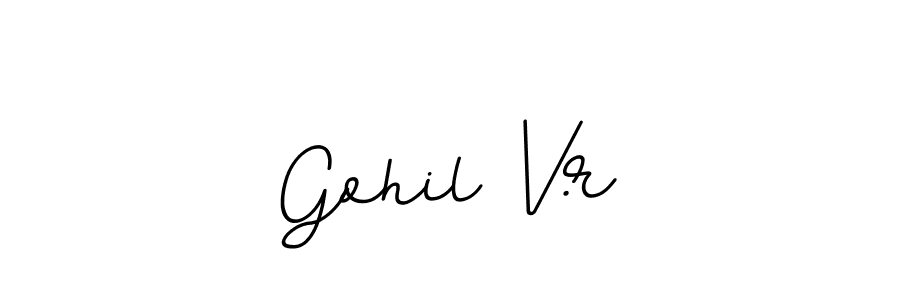 You should practise on your own different ways (BallpointsItalic-DORy9) to write your name (Gohil V.r) in signature. don't let someone else do it for you. Gohil V.r signature style 11 images and pictures png