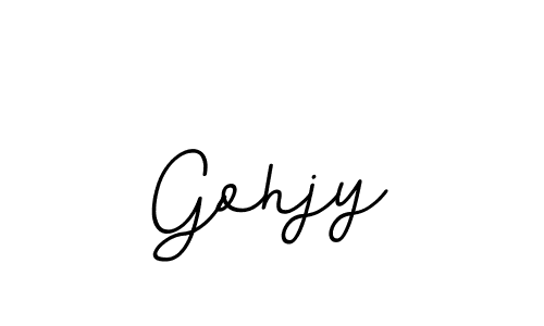 How to make Gohjy name signature. Use BallpointsItalic-DORy9 style for creating short signs online. This is the latest handwritten sign. Gohjy signature style 11 images and pictures png