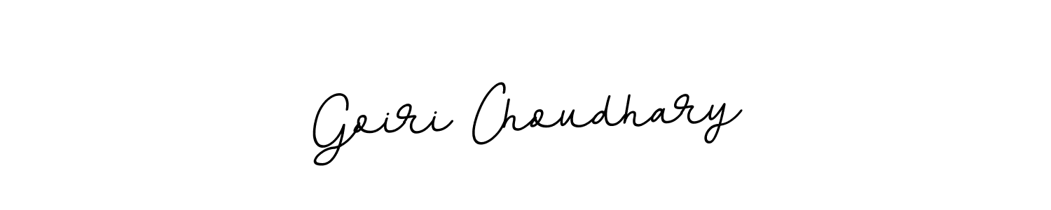 How to make Goiri Choudhary name signature. Use BallpointsItalic-DORy9 style for creating short signs online. This is the latest handwritten sign. Goiri Choudhary signature style 11 images and pictures png