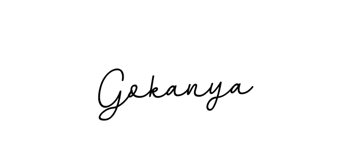 Create a beautiful signature design for name Gokanya. With this signature (BallpointsItalic-DORy9) fonts, you can make a handwritten signature for free. Gokanya signature style 11 images and pictures png