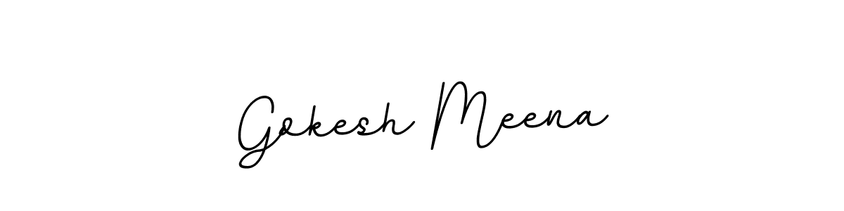 Design your own signature with our free online signature maker. With this signature software, you can create a handwritten (BallpointsItalic-DORy9) signature for name Gokesh Meena. Gokesh Meena signature style 11 images and pictures png