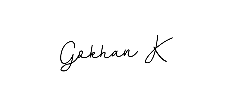 It looks lik you need a new signature style for name Gokhan K. Design unique handwritten (BallpointsItalic-DORy9) signature with our free signature maker in just a few clicks. Gokhan K signature style 11 images and pictures png
