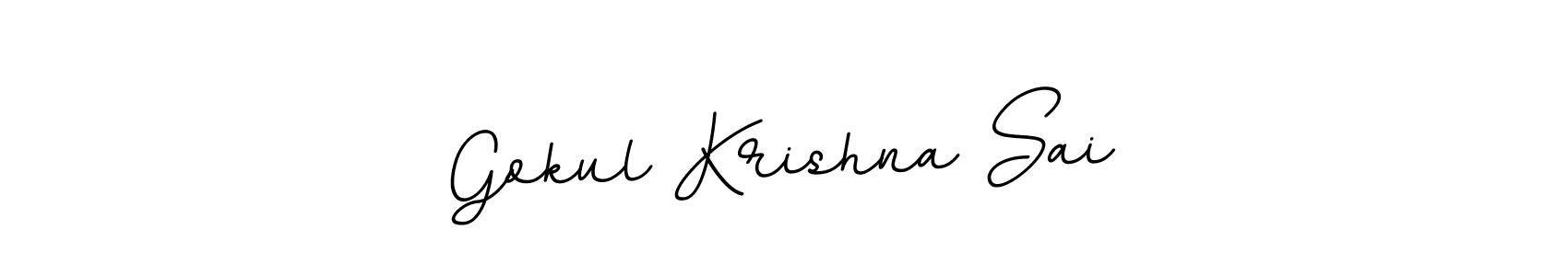 You should practise on your own different ways (BallpointsItalic-DORy9) to write your name (Gokul Krishna Sai) in signature. don't let someone else do it for you. Gokul Krishna Sai signature style 11 images and pictures png