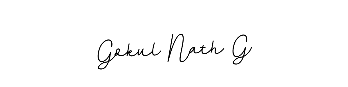 Design your own signature with our free online signature maker. With this signature software, you can create a handwritten (BallpointsItalic-DORy9) signature for name Gokul Nath G. Gokul Nath G signature style 11 images and pictures png