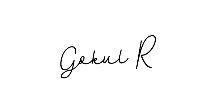 How to make Gokul R signature? BallpointsItalic-DORy9 is a professional autograph style. Create handwritten signature for Gokul R name. Gokul R signature style 11 images and pictures png