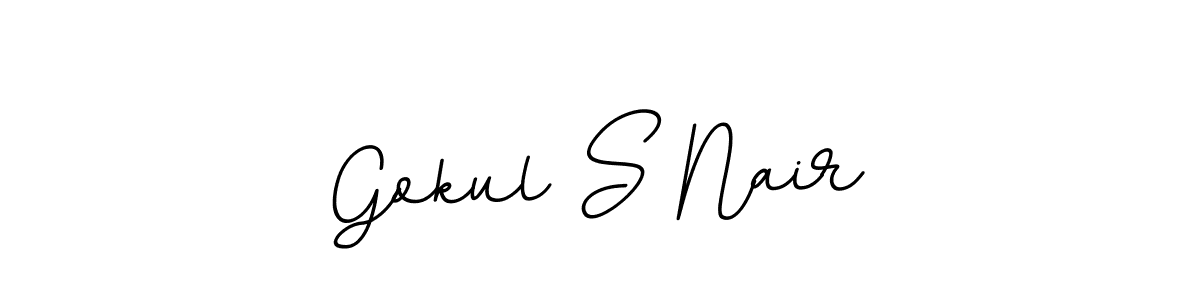 Design your own signature with our free online signature maker. With this signature software, you can create a handwritten (BallpointsItalic-DORy9) signature for name Gokul S Nair. Gokul S Nair signature style 11 images and pictures png