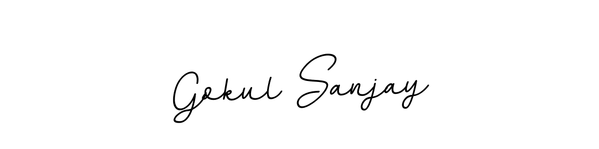 Gokul Sanjay stylish signature style. Best Handwritten Sign (BallpointsItalic-DORy9) for my name. Handwritten Signature Collection Ideas for my name Gokul Sanjay. Gokul Sanjay signature style 11 images and pictures png