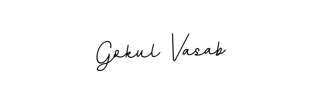 Create a beautiful signature design for name Gokul Vasab. With this signature (BallpointsItalic-DORy9) fonts, you can make a handwritten signature for free. Gokul Vasab signature style 11 images and pictures png
