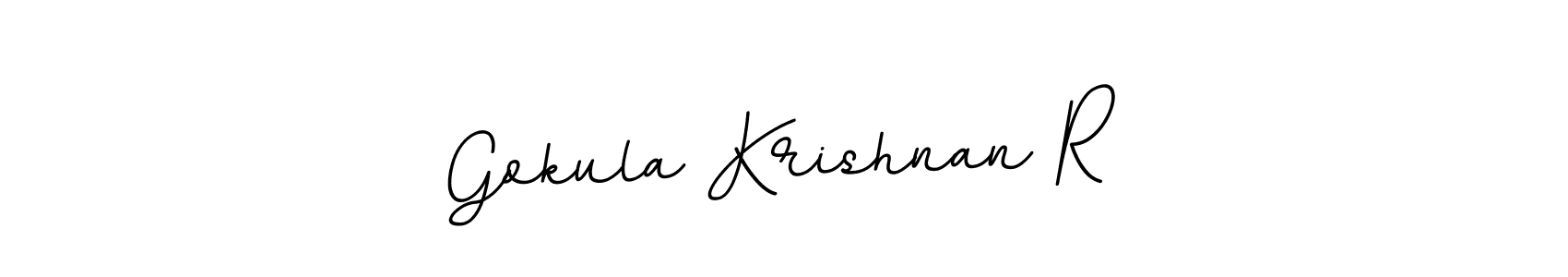 It looks lik you need a new signature style for name Gokula Krishnan R. Design unique handwritten (BallpointsItalic-DORy9) signature with our free signature maker in just a few clicks. Gokula Krishnan R signature style 11 images and pictures png