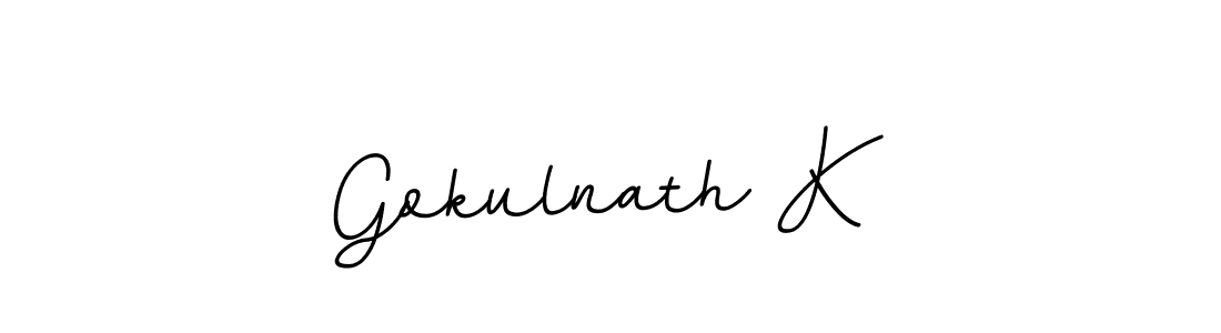 BallpointsItalic-DORy9 is a professional signature style that is perfect for those who want to add a touch of class to their signature. It is also a great choice for those who want to make their signature more unique. Get Gokulnath K name to fancy signature for free. Gokulnath K signature style 11 images and pictures png