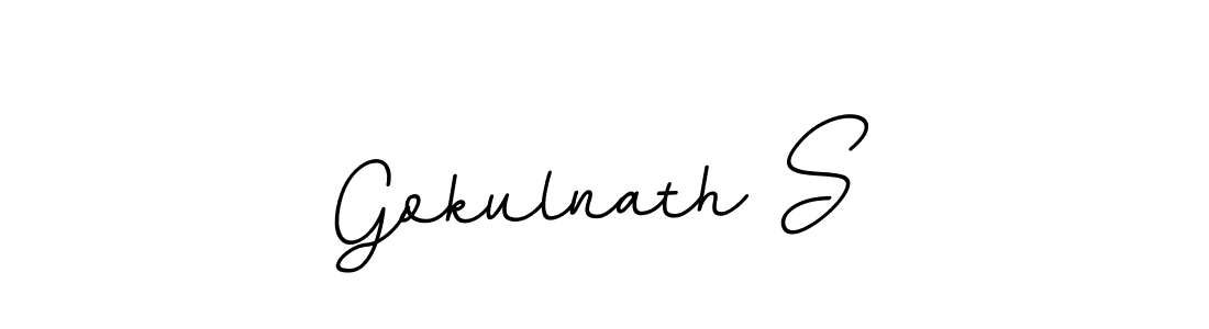 You should practise on your own different ways (BallpointsItalic-DORy9) to write your name (Gokulnath S) in signature. don't let someone else do it for you. Gokulnath S signature style 11 images and pictures png